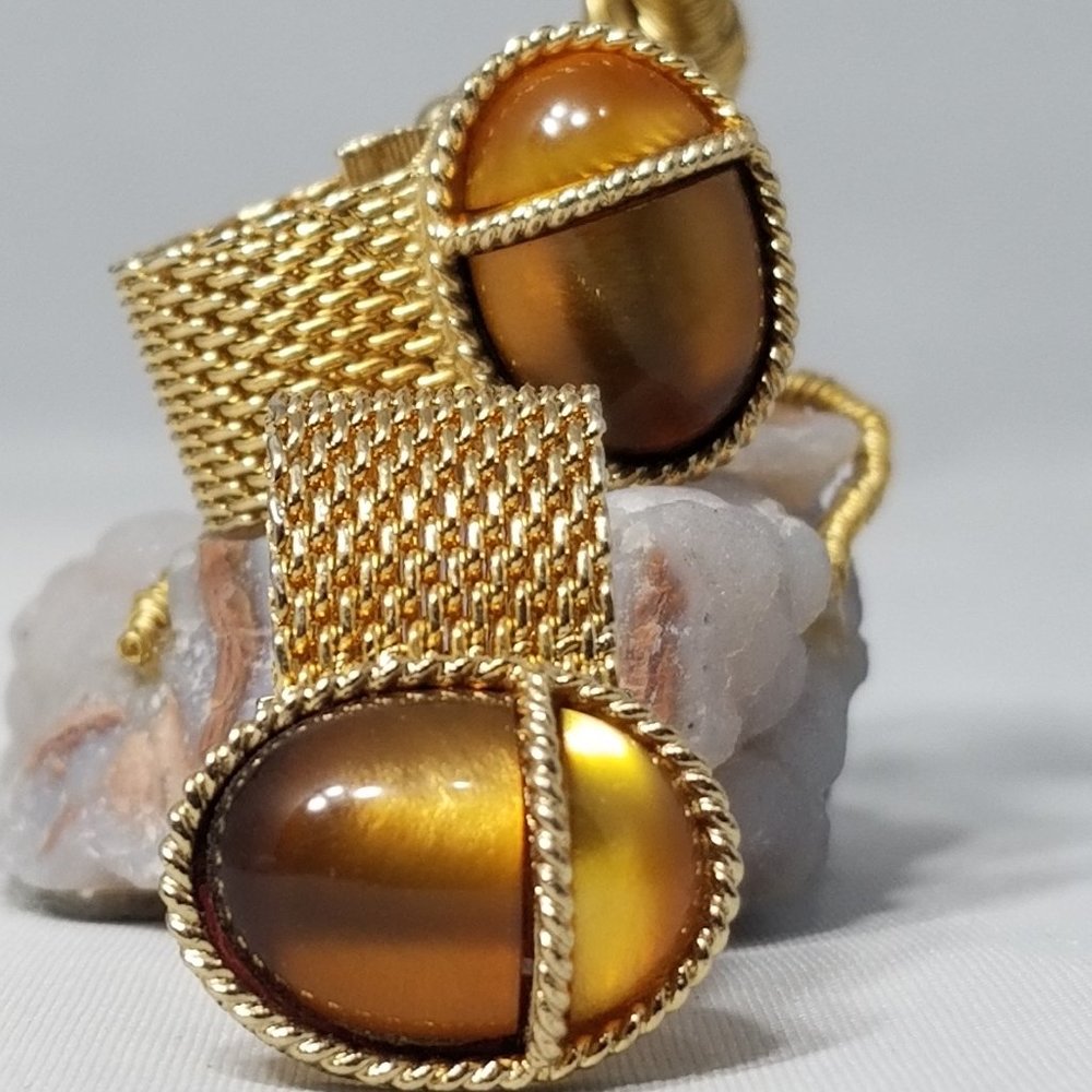 Vintage Brown/Gold over the cuff cufflinks